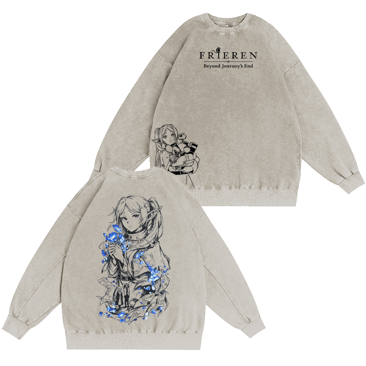 Frieren Beyond Journey's End Washed T-shirt/Crewneck/Hoodie