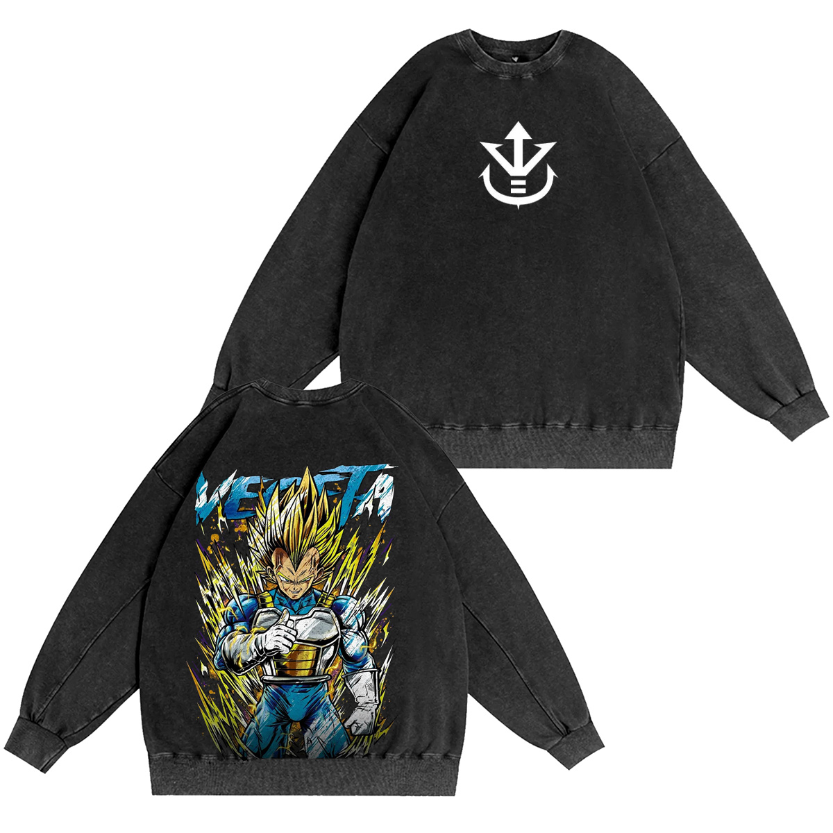 princevegeta :Vegeta Vintage washed T-shirt/Crewneck/Hoodie