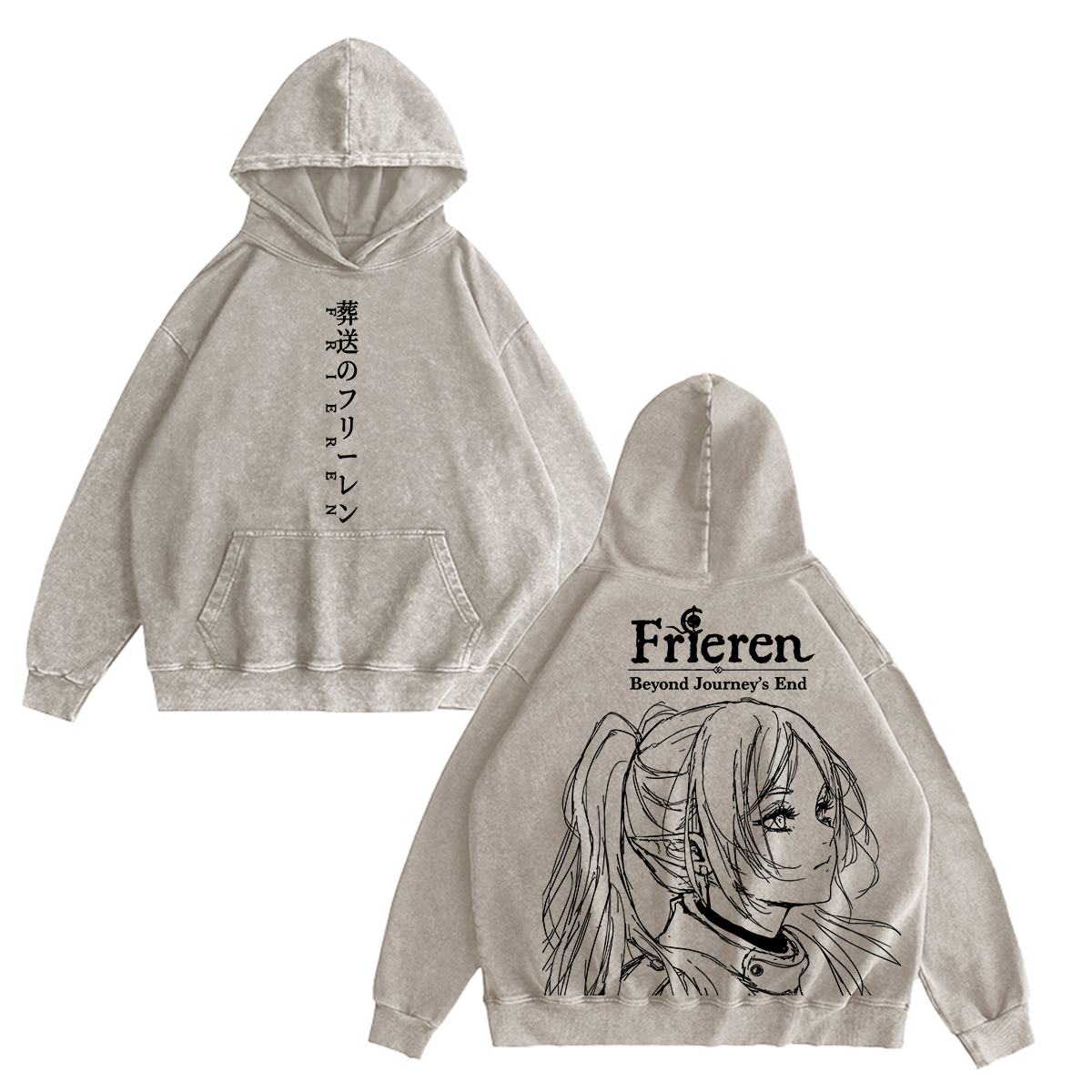 Frieren: Beyond Journey's End Anim Washed T-shirt/Crewneck/Hoodie