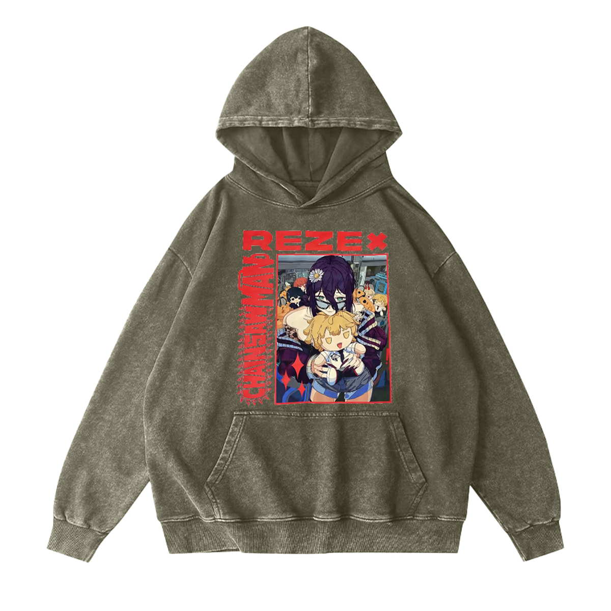 Chainsaw Man Vintage Washed T-shirt/Crewneck/Hoodie