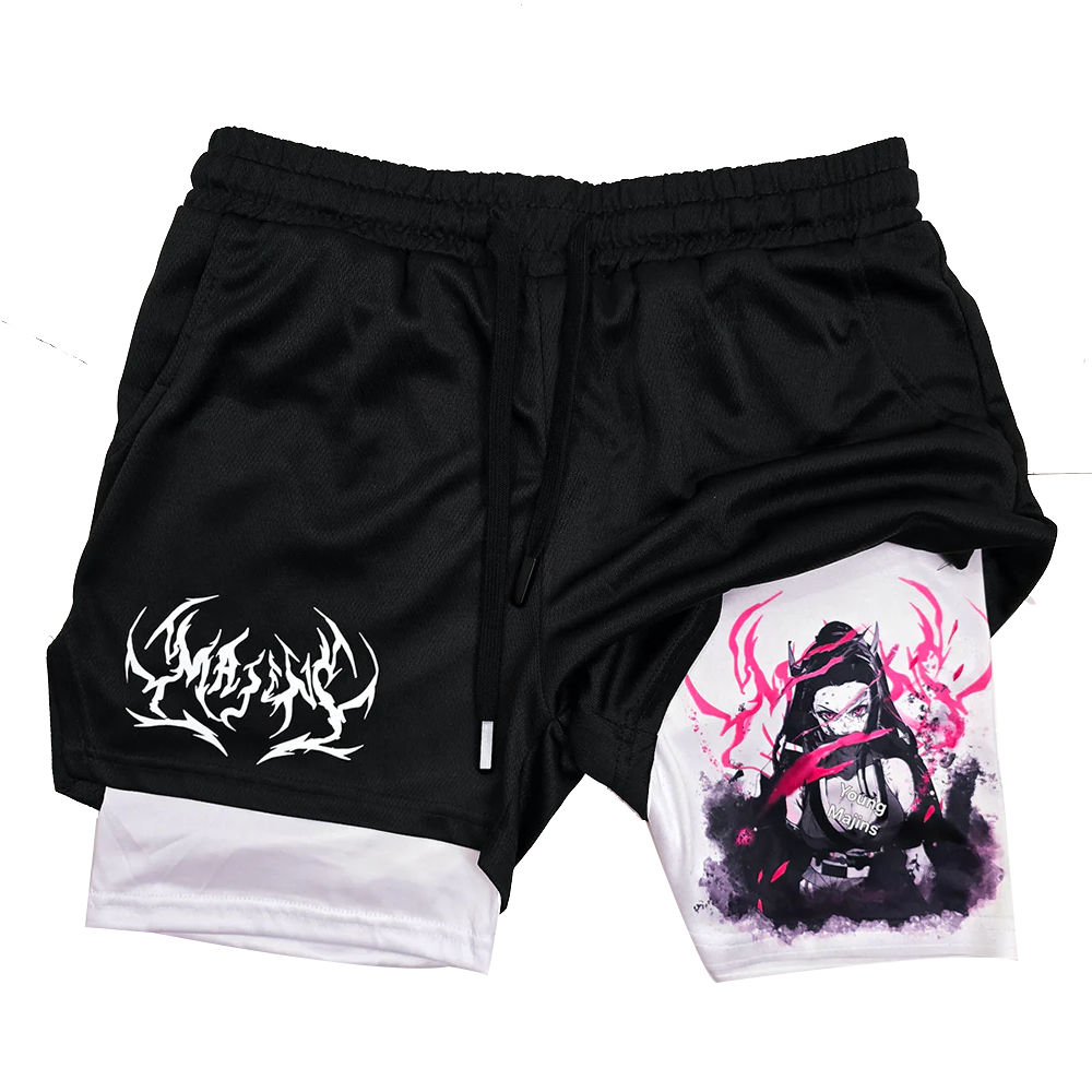 Nezuko Demon Mode "Anime × Gym" Shorts