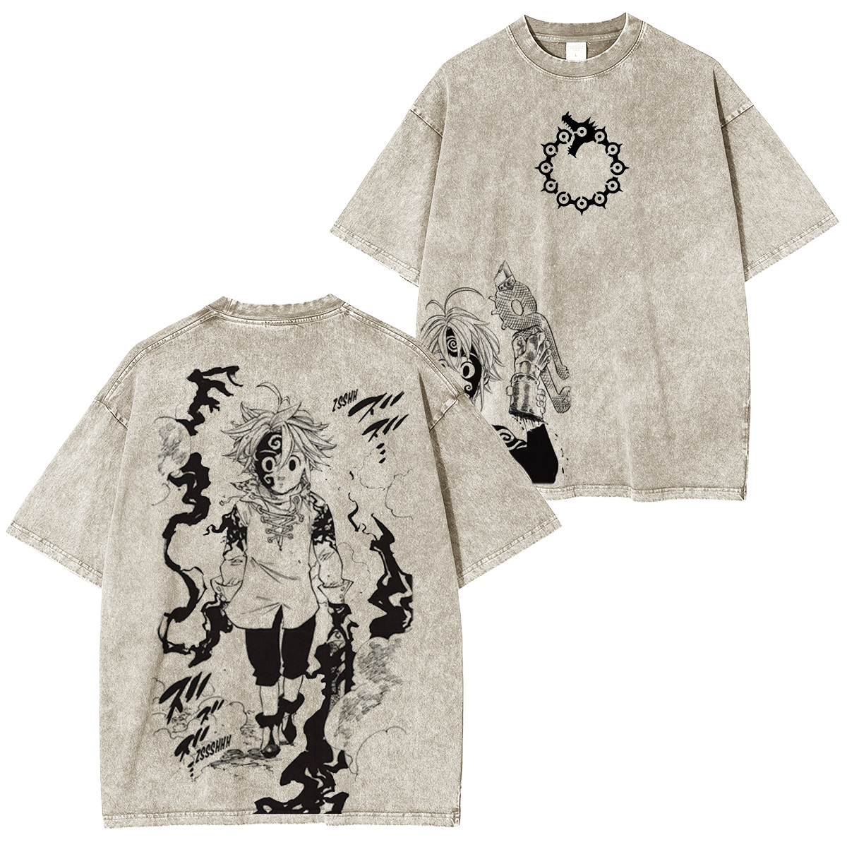 The Seven Deadly Sins :Meliodas Vintage washed T-shirt/Crewneck/Hoodie