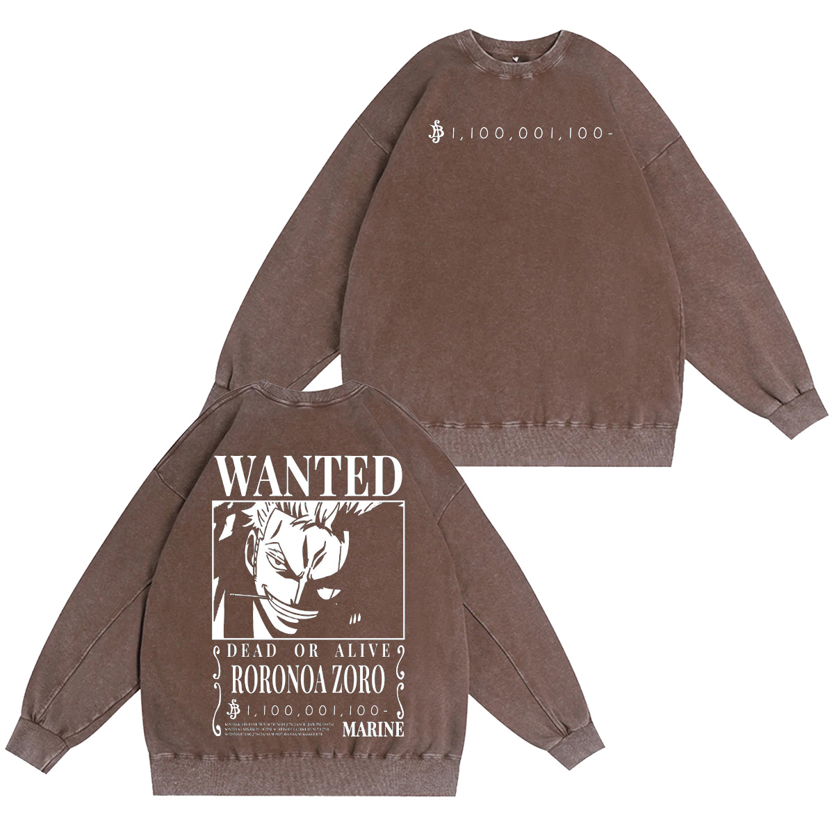 Roronoa Zoro One Piece Vintage Washed T-shirt/Crewneck/Hoodie