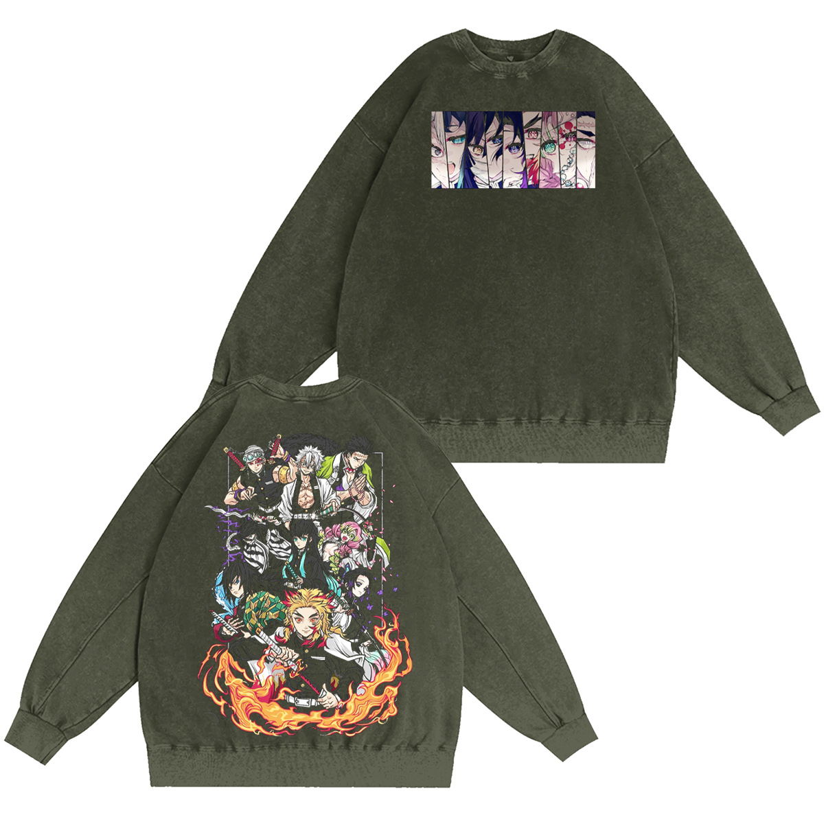 Hashira Demon Slayer Washed T-shirt/Crewneck/Hoodie