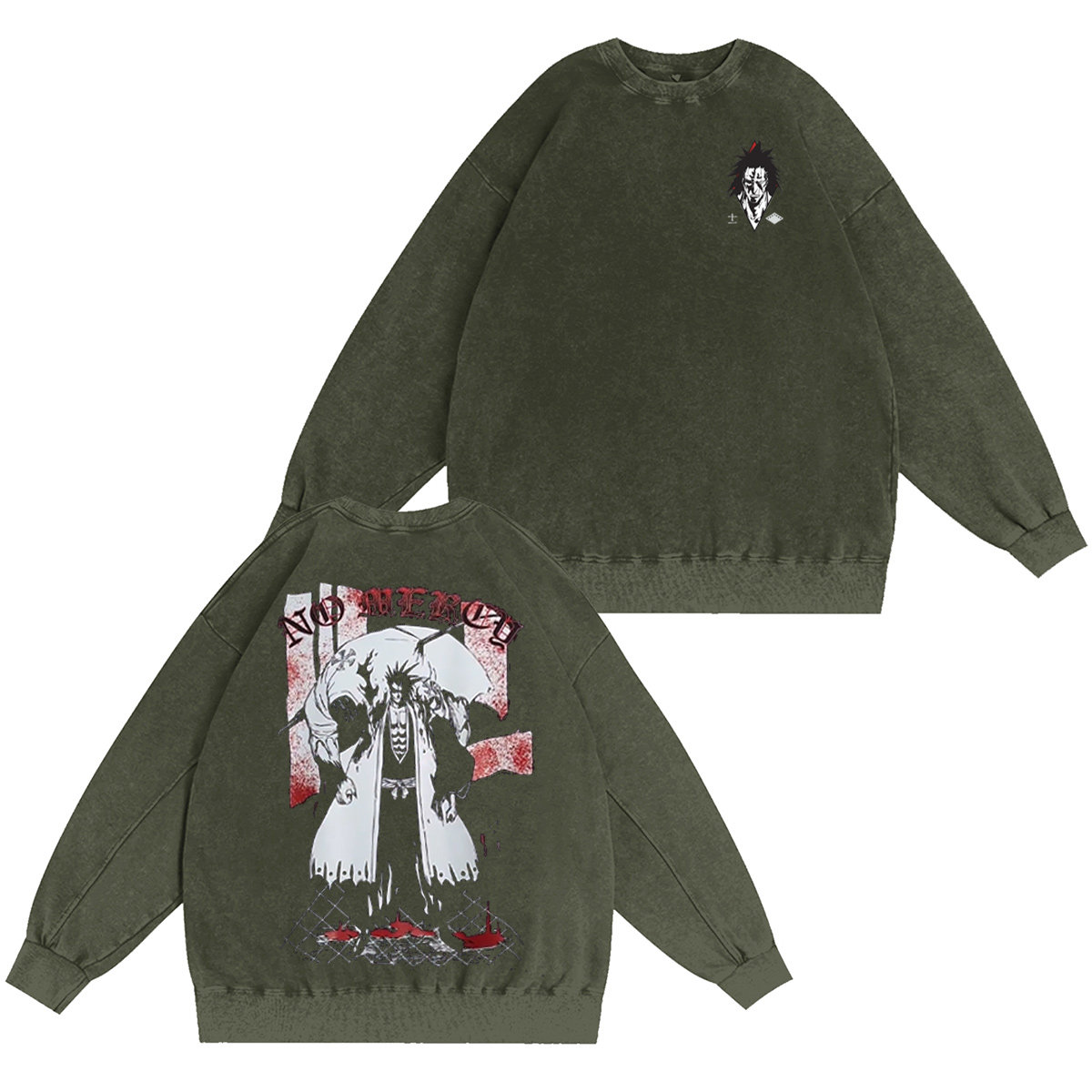 Kenpachi Zaraki Bleach Washed T-shirt/Crewneck/Hoodie