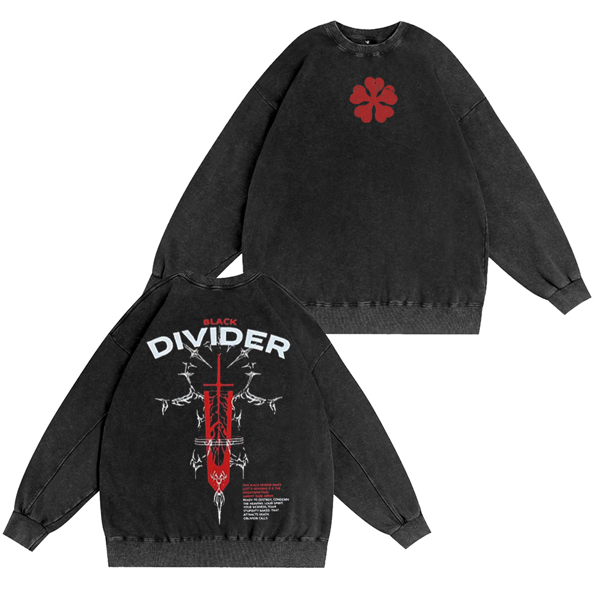 Black Clover Washed T-shirt/Crewneck/Hoodie
