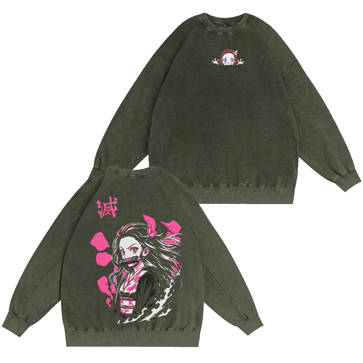 Kamado Nezuko Demon Slayer Washed T-shirt/Crewneck/Hoodie