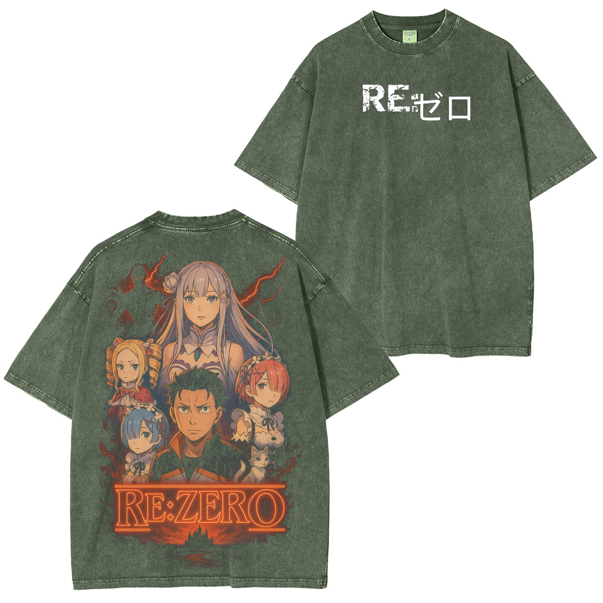 Re:ZERO World Washed T-shirt/Crewneck/Hoodie