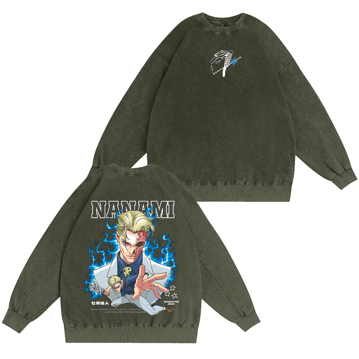 Kento Nanami Jujutsu Kaisen Washed T-shirt/Crewneck/Hoodie