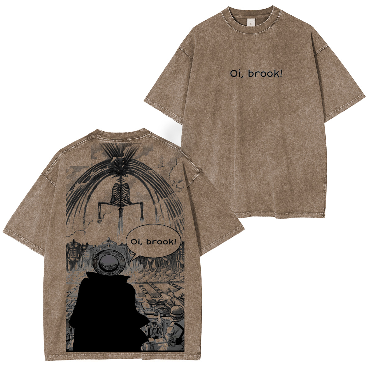 Funny One Piece and Solo Leveling Vintage Washed T-shirt/Crewneck/Hoodie