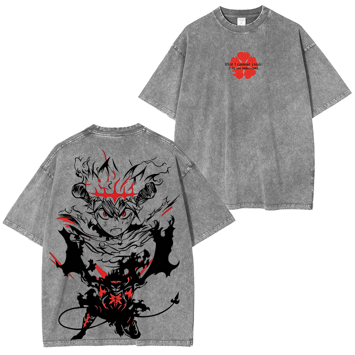 Black Clover Aska Vintage washed T-shirt/Crewneck/Hoodie