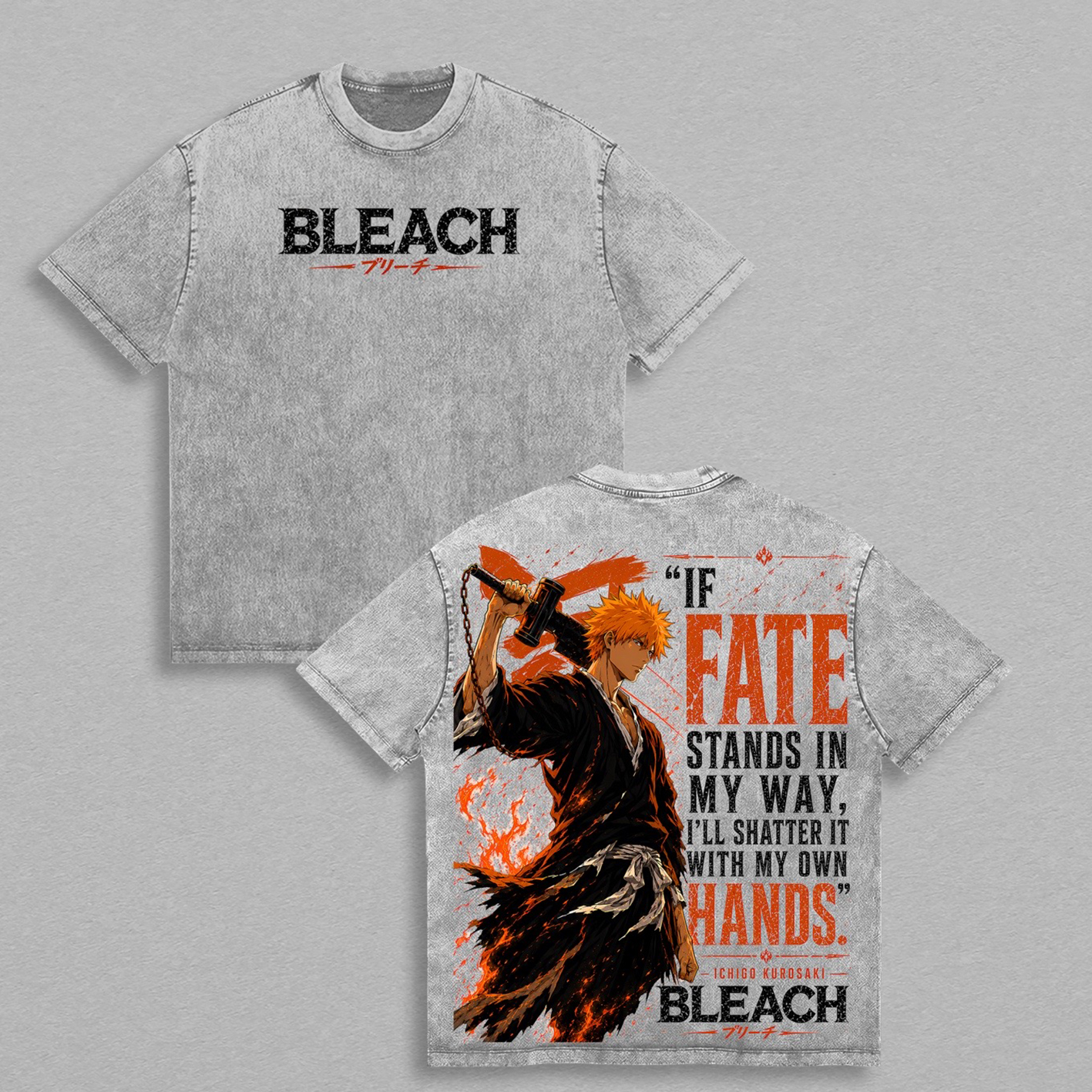 Ichigo Bleach Washed T-shirt/Crewneck/Hoodie