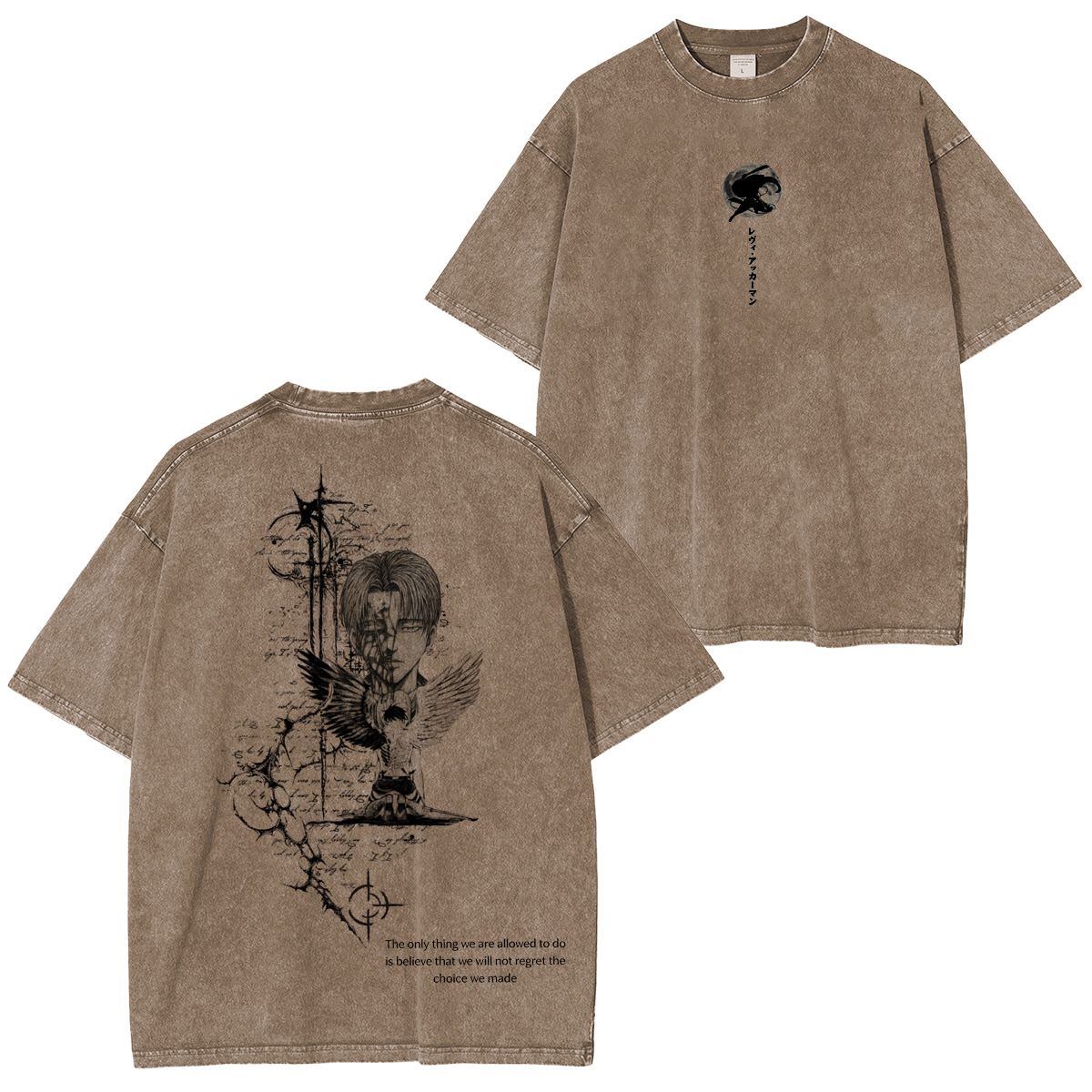 Attack on Titan ：Levi Ackerman Vintage washed T-shirt/Crewneck/Hoodie