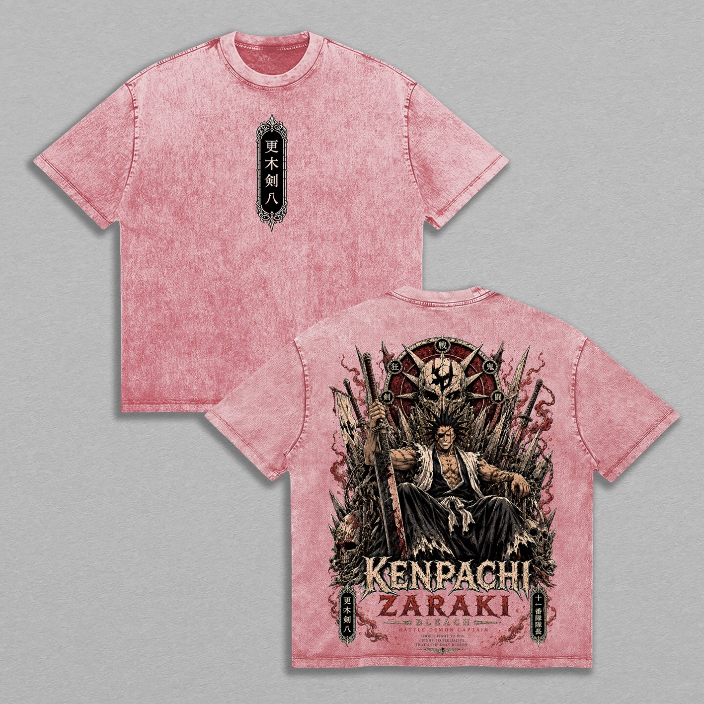 Kenpachi Zaraki Bleach Unisex  Washed T-Shirt