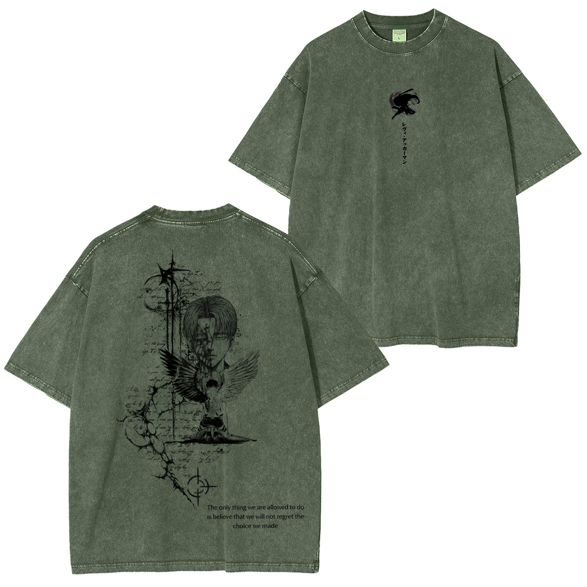 Attack on Titan ：Levi Ackerman Vintage washed T-shirt/Crewneck/Hoodie