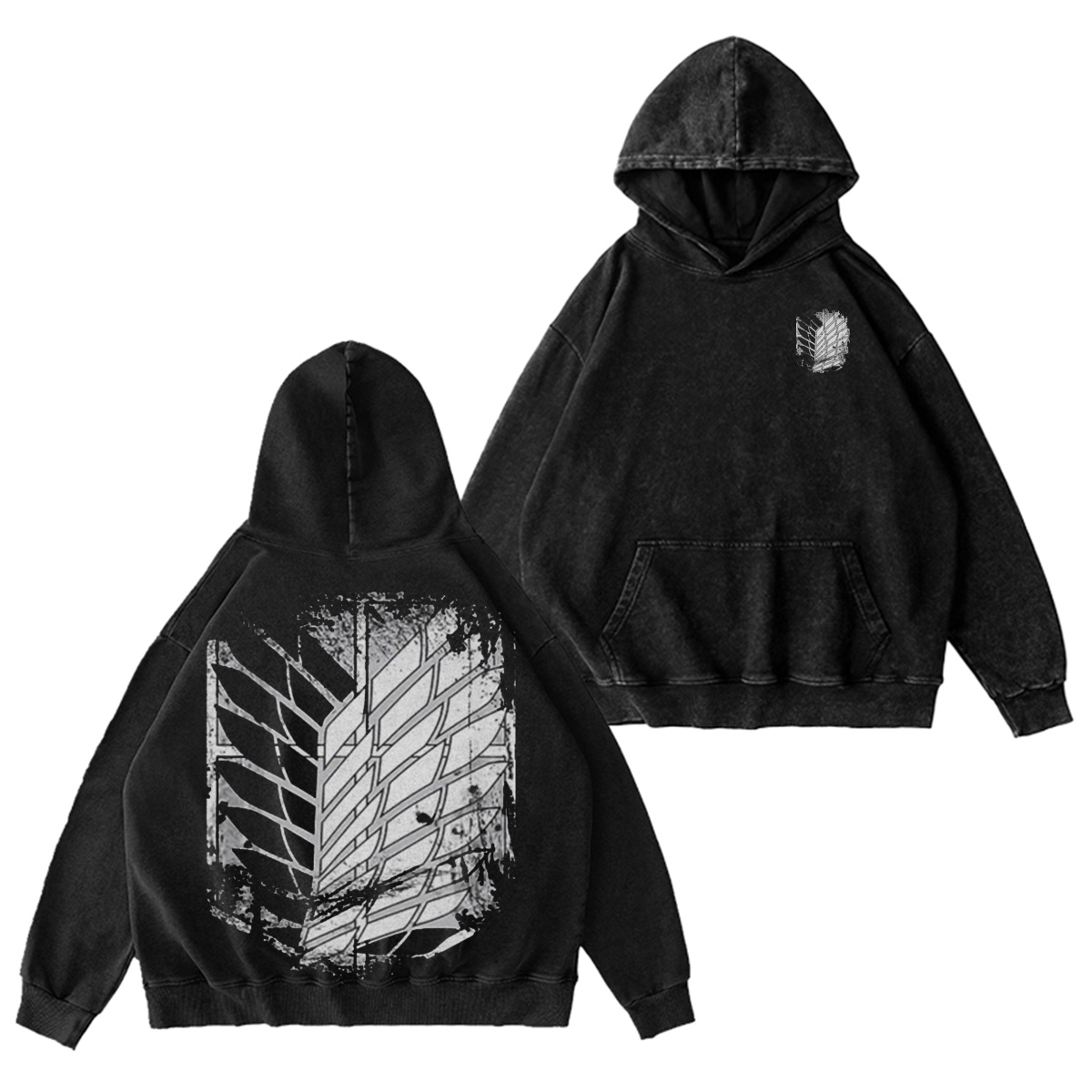 Shingeki no Kyojin Attack on Titan Anime Vintage washed T-shirt/Crewneck/Hoodie