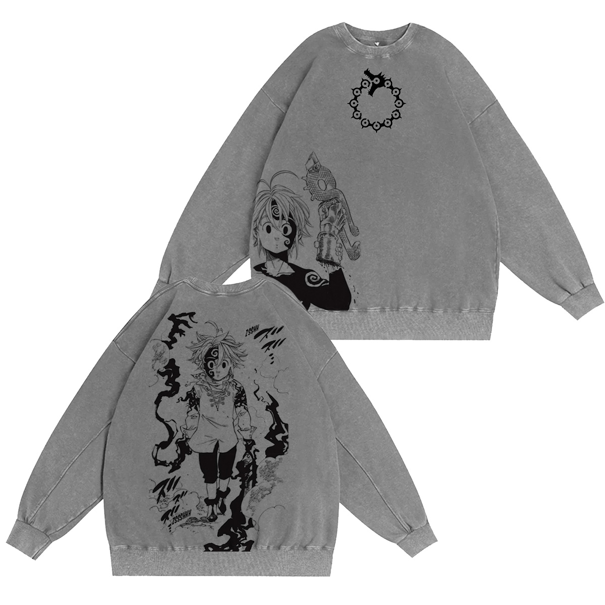 The Seven Deadly Sins :Meliodas Vintage washed T-shirt/Crewneck/Hoodie