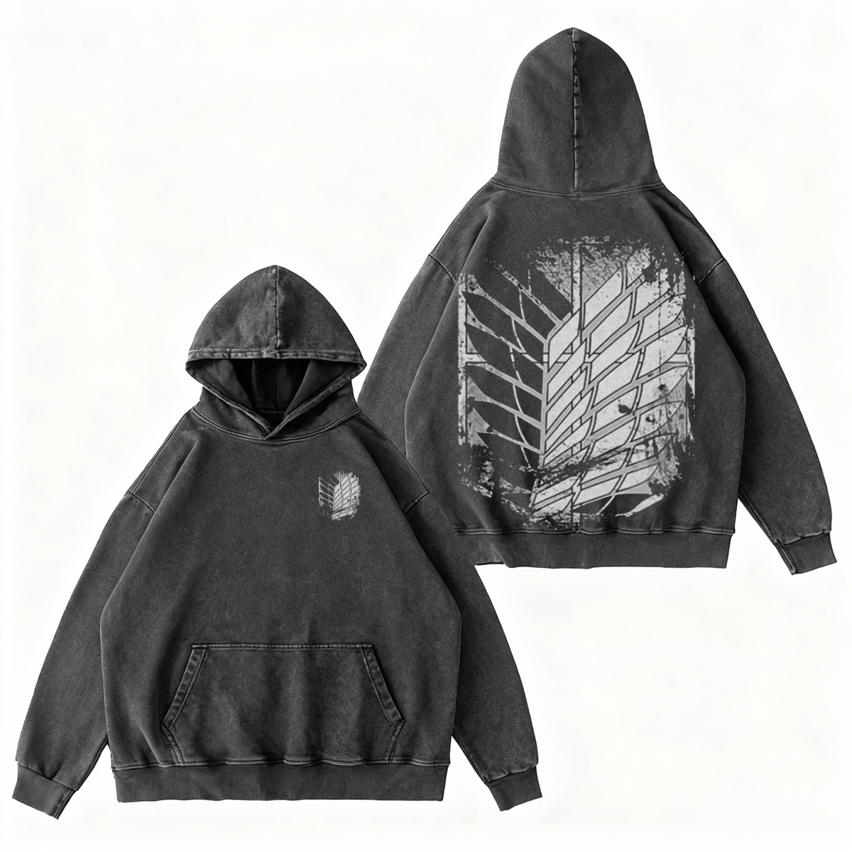 Shingeki no Kyojin Attack on Titan Anime Vintage washed T-shirt/Crewneck/Hoodie