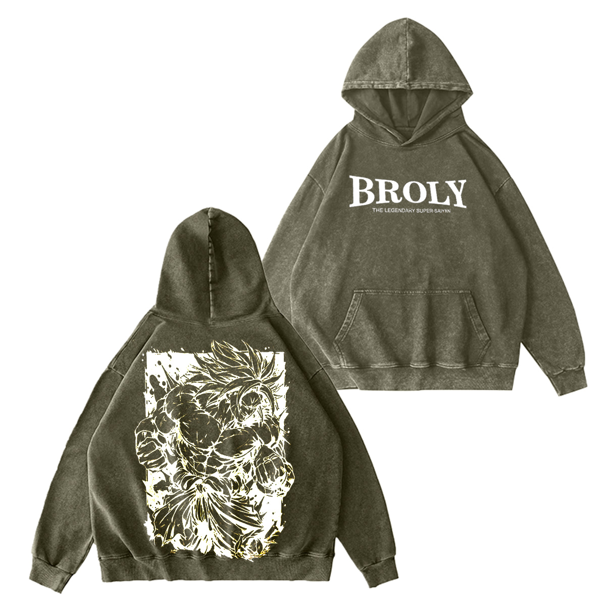 DRAGON BALL： Broli Vintage washed T-shirt/Crewneck/Hoodie
