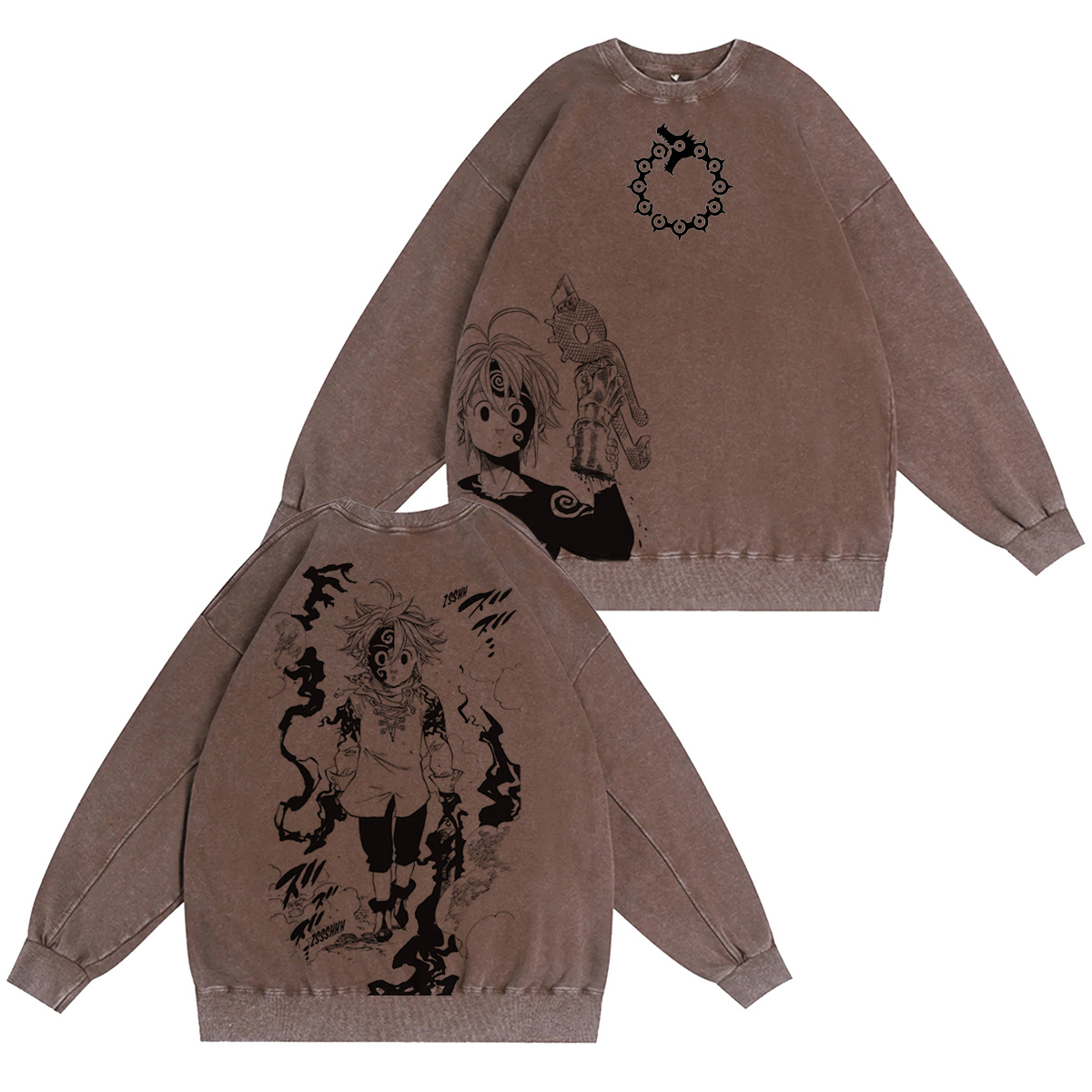 The Seven Deadly Sins :Meliodas Vintage washed T-shirt/Crewneck/Hoodie