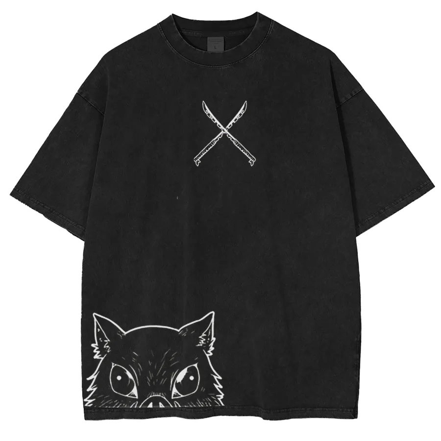 Limited Edition Inosuke Demon Slayer Vintage Oversize Tee