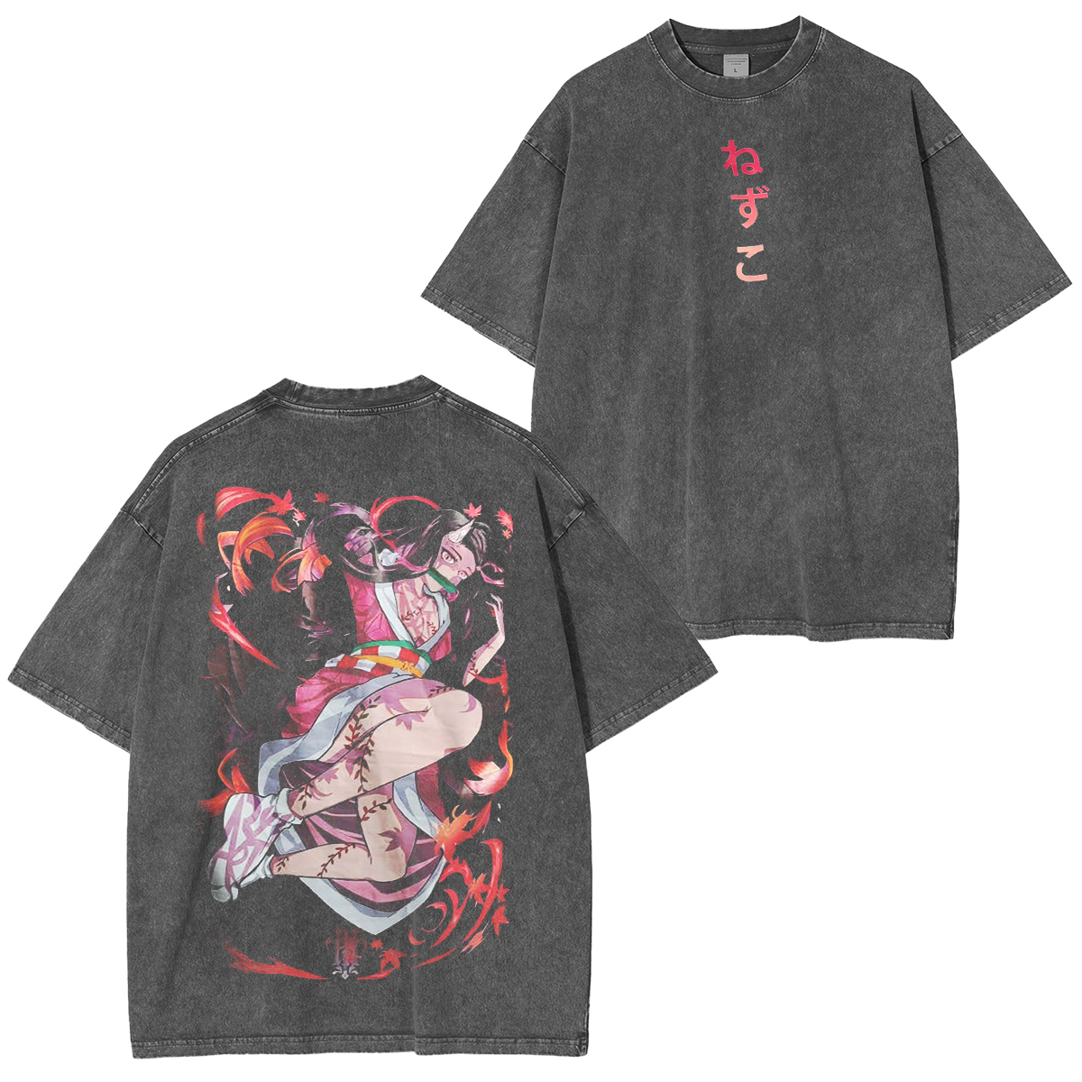 Demons Slayer Anime Unisex Washed T-Shirt