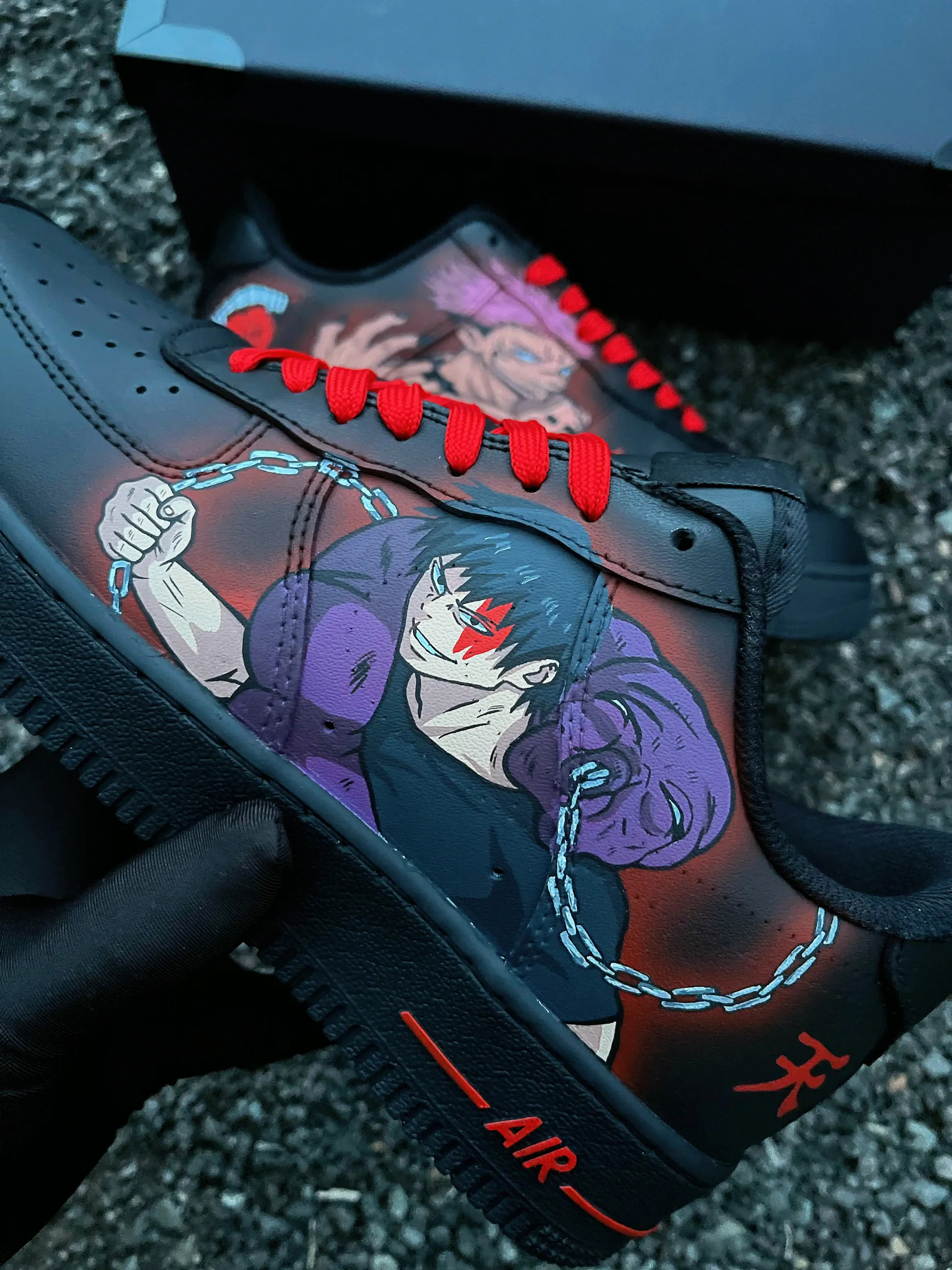 Sukuna and Toji Jujutsu kaisen Custom Titans Style Shoes Hand Painted