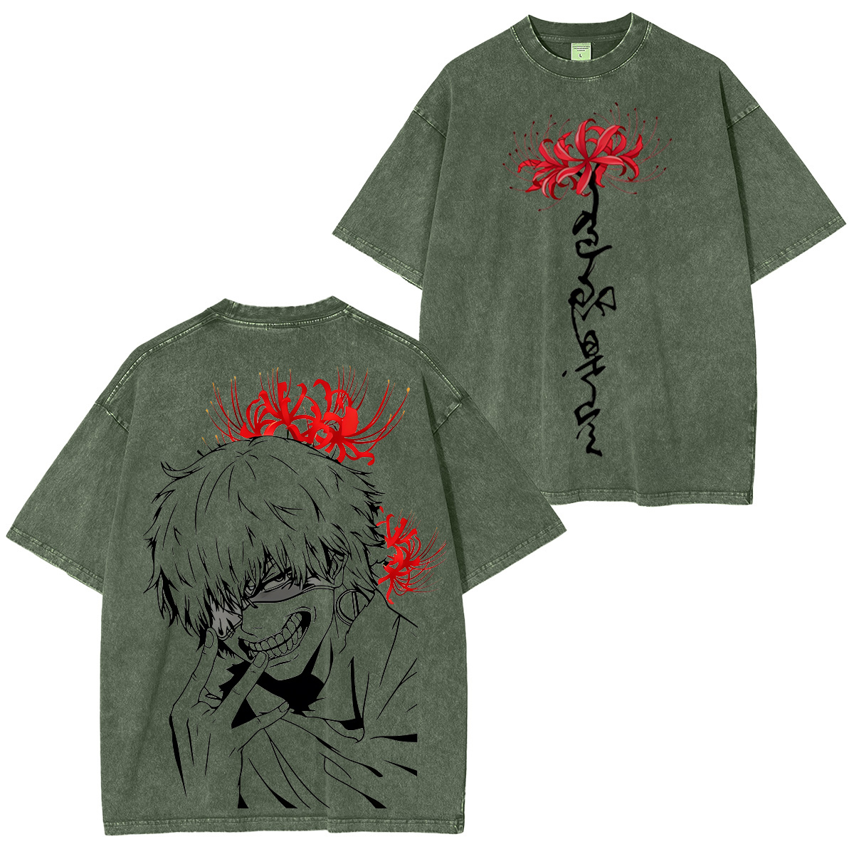 Tokyo Ghoul Anime Unisex Washed T-Shirt