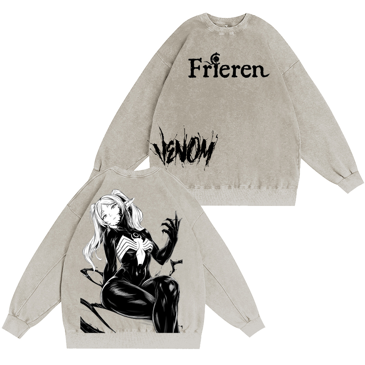 Frieren: Beyond Journey's End  Vintage washed T-shirt/Crewneck/Hoodie
