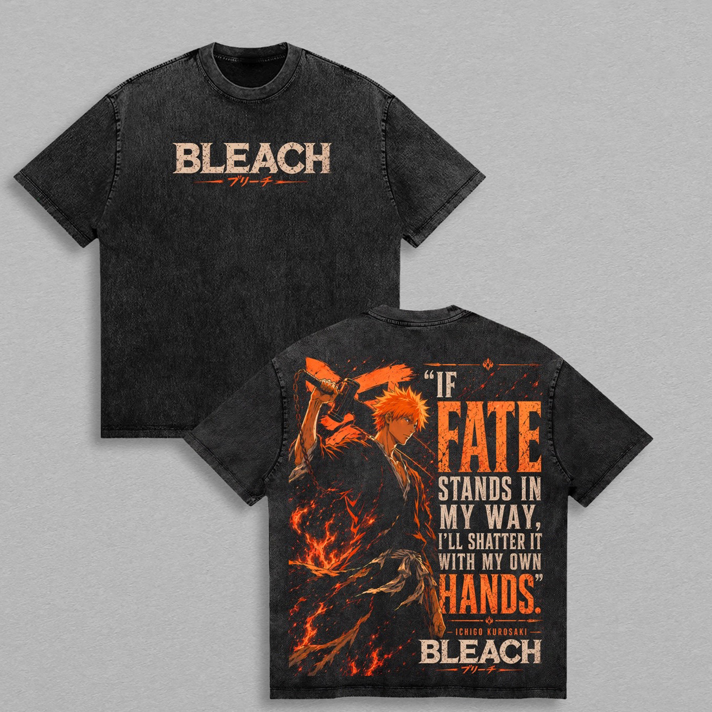 Ichigo Bleach Washed T-shirt/Crewneck/Hoodie