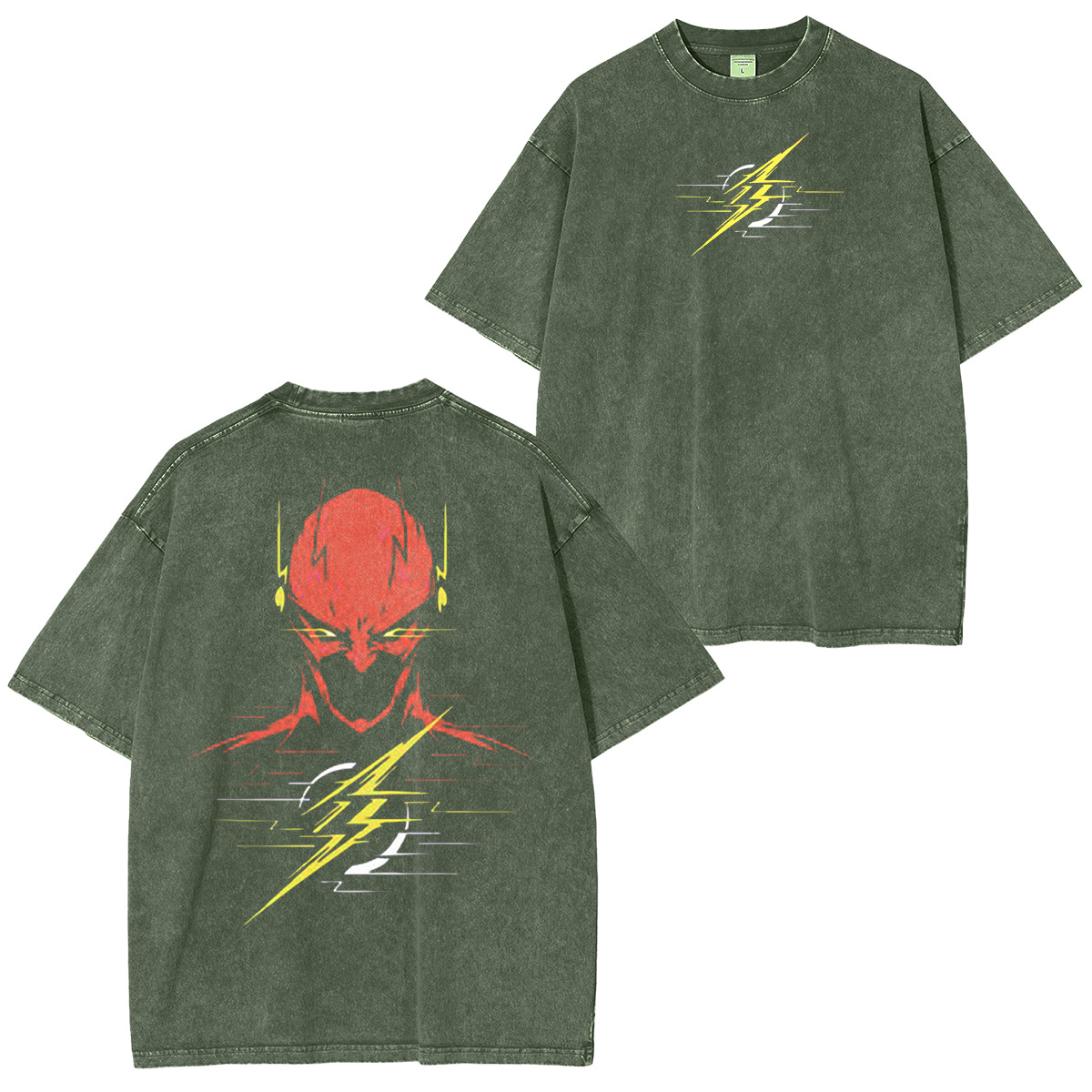 young.std2 Crimson Speed Phantom Tee. Vintage washed/COTTON T-shirt/Crewneck/Hoodie