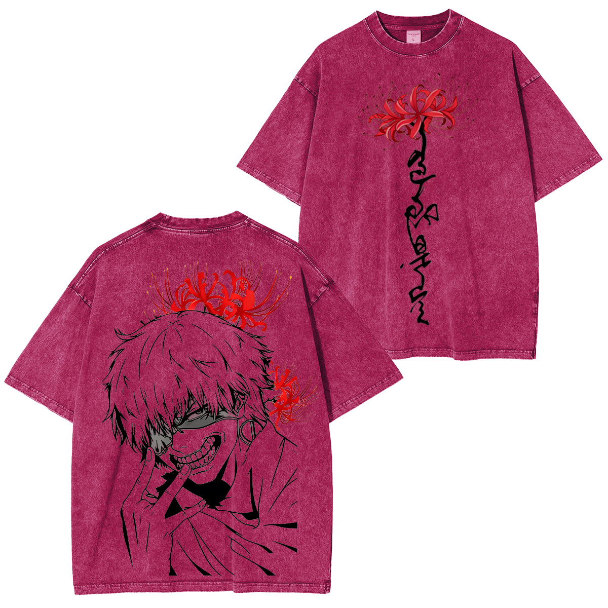 Tokyo Ghoul Anime Unisex Washed T-Shirt