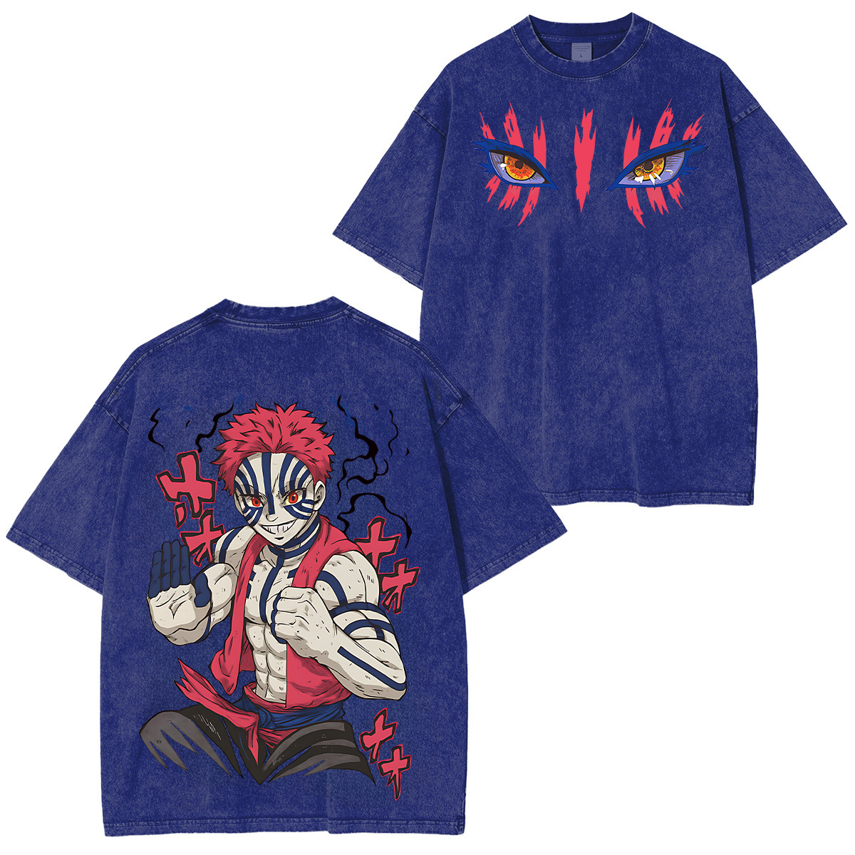 Akaza Demon Slayer Unisex Fit Washed T-Shirt