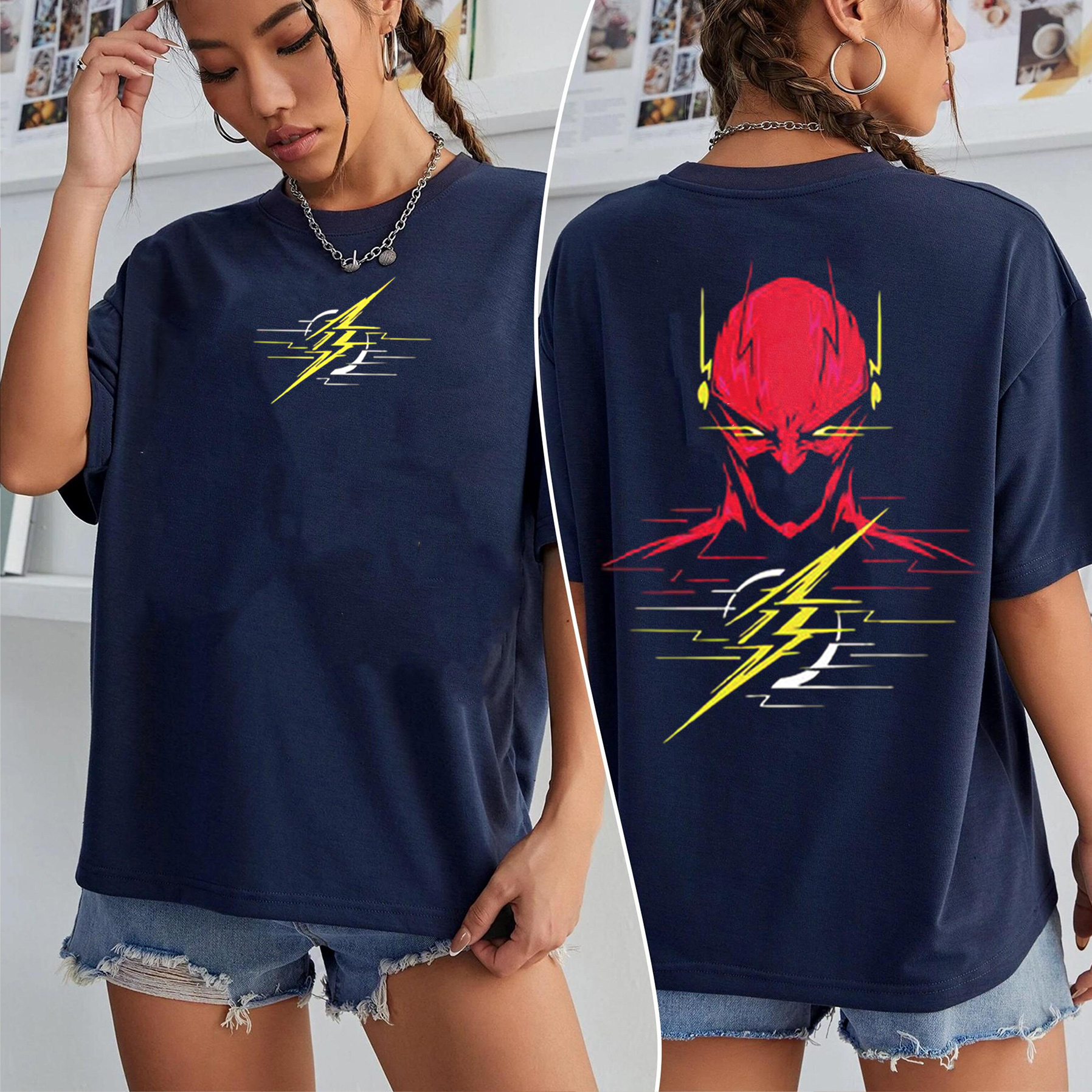 young.std2 Crimson Speed Phantom Tee. Vintage washed/COTTON T-shirt/Crewneck/Hoodie