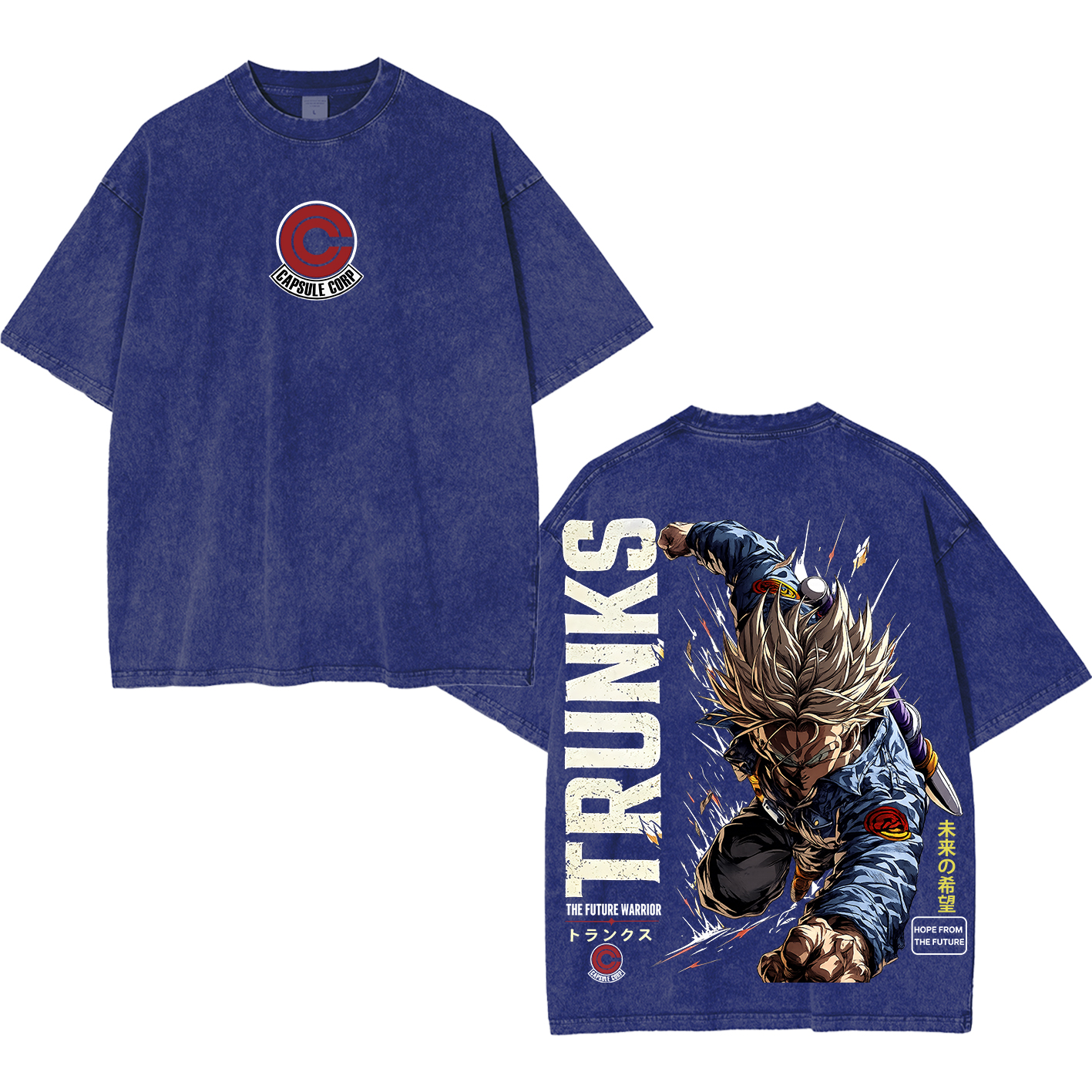 Future Trunks Dragon Ball Vintage Unisex  Washed T-Shirt