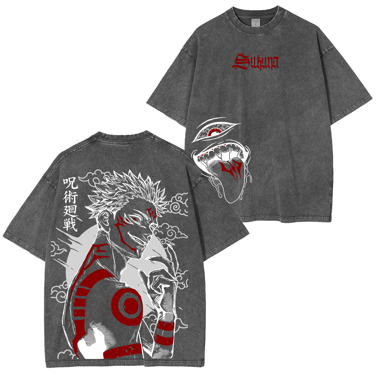 Jujutsu Kaisen Sukuna Washed T-shirt/Crewneck/Hoodie