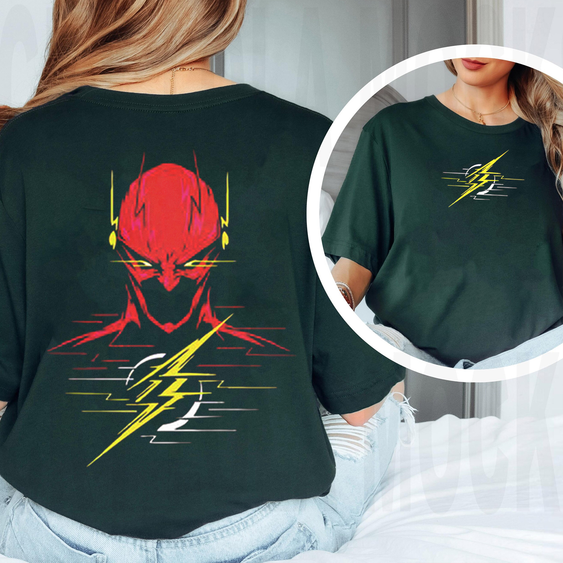 young.std2 Crimson Speed Phantom Tee. Vintage washed/COTTON T-shirt/Crewneck/Hoodie