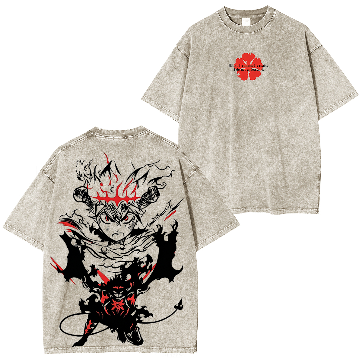 Black Clover Aska Vintage washed T-shirt/Crewneck/Hoodie