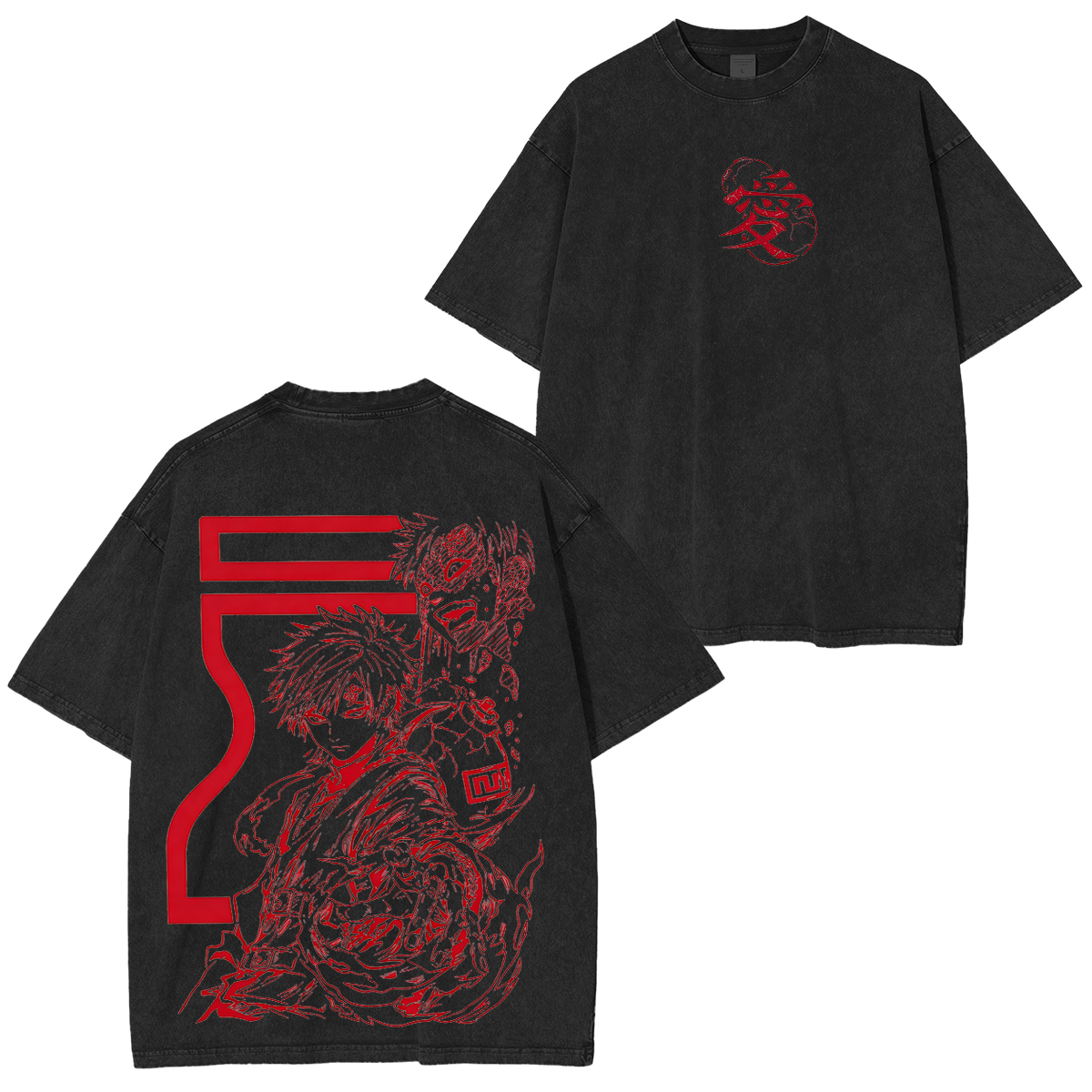 Naruto Vintage Unisex  Washed T-Shirt