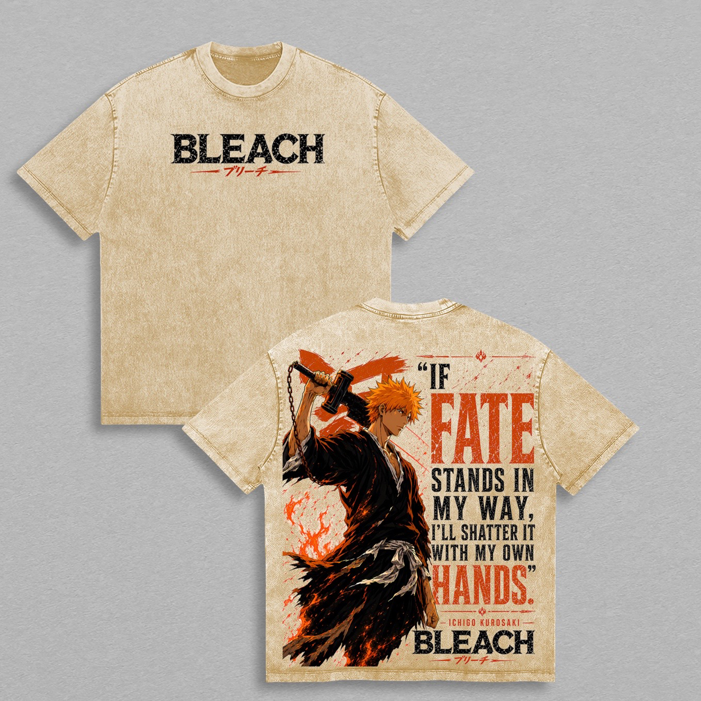 Ichigo Bleach Washed T-shirt/Crewneck/Hoodie