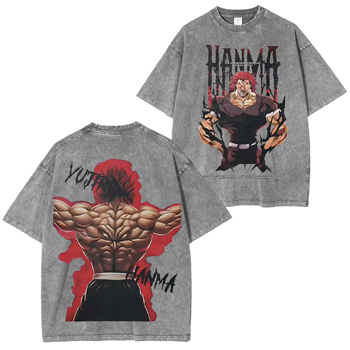 Yujiro Hanma Baki Washed T-shirt/Crewneck/Hoodie