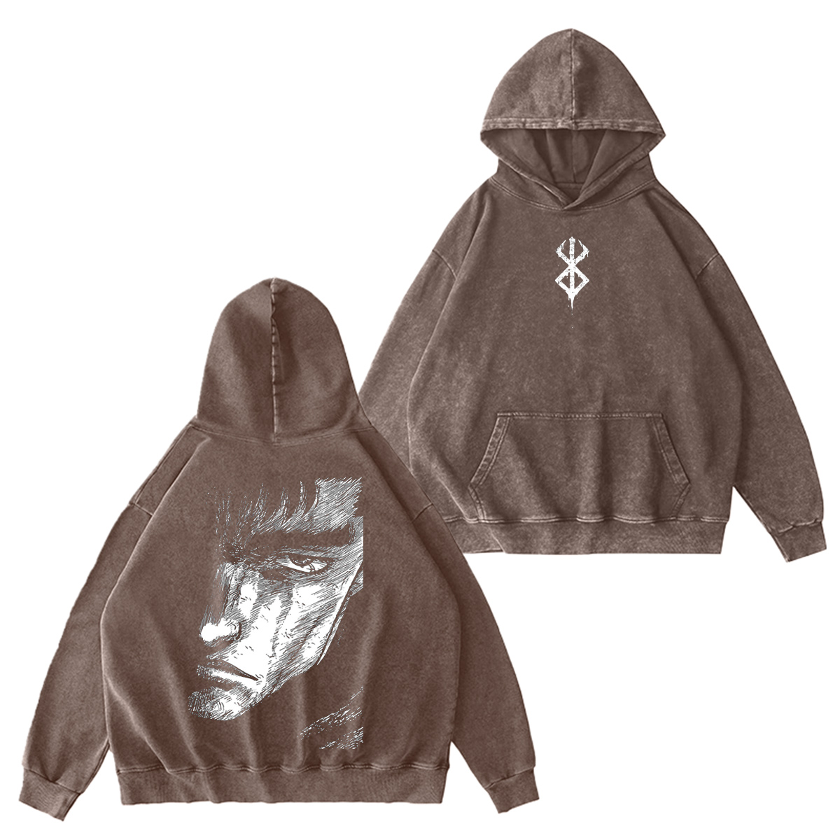Berserk Anime Snow Vintage washed T-shirt/Crewneck/Hoodie