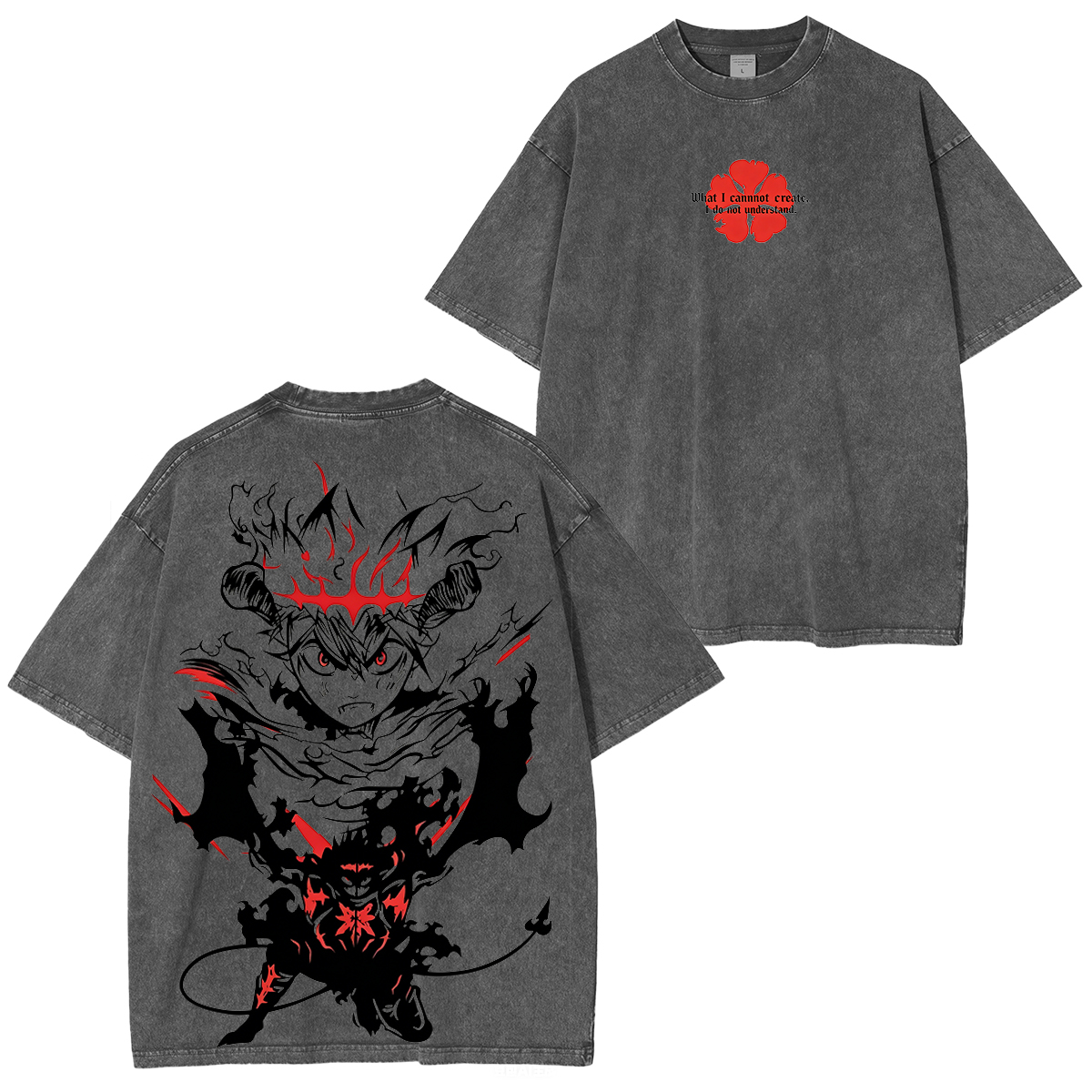 Black Clover Aska Vintage washed T-shirt/Crewneck/Hoodie