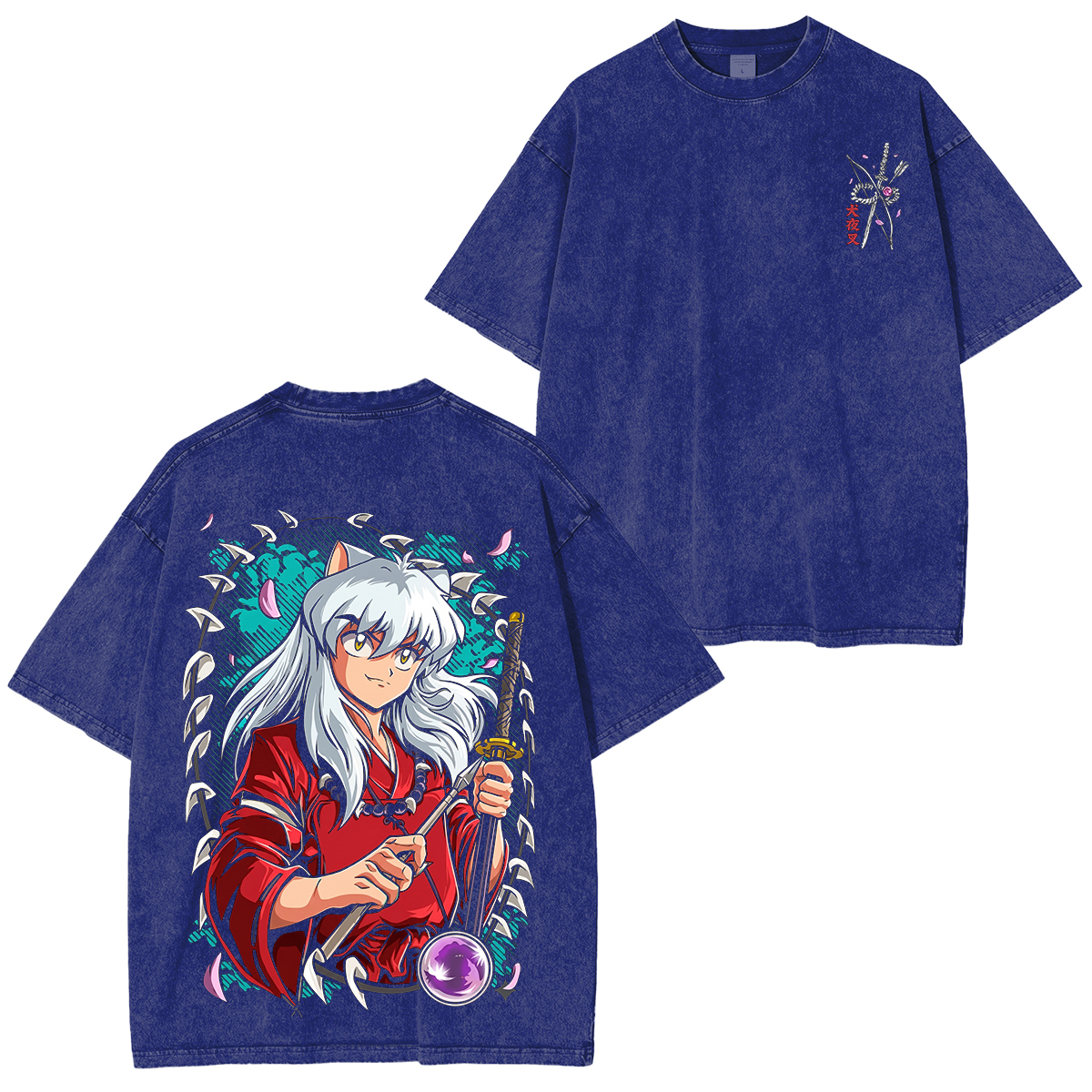 Inuyasha Vintage Unisex  Washed T-Shirt