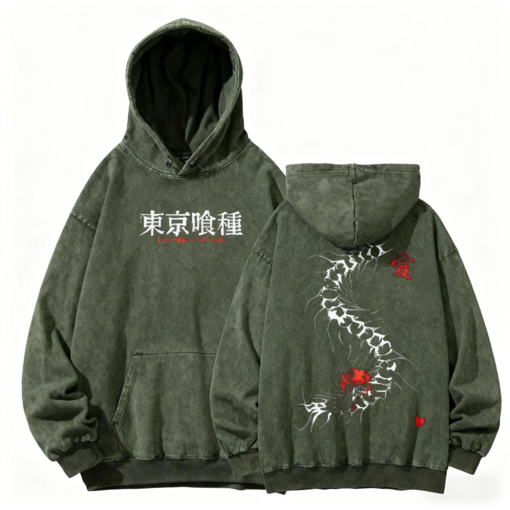 Centipede?drawn power��dress in the transformation of Ken. Tokyo Ghoul Vintage Washed T-shirt/Crewneck/Hoodie