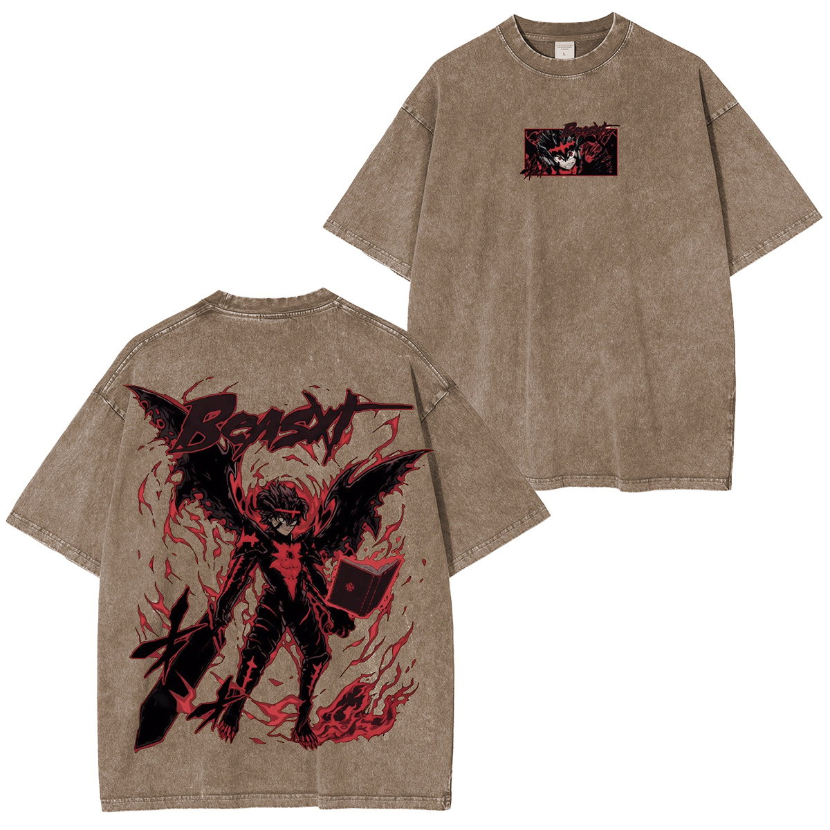 Black Clover Asta Vintage Unisex  Washed T-Shirt