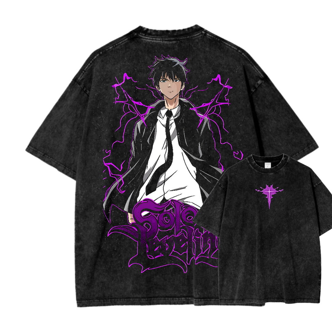 solo leveling Unisex Fit Washed T-Shirt 2502007599
