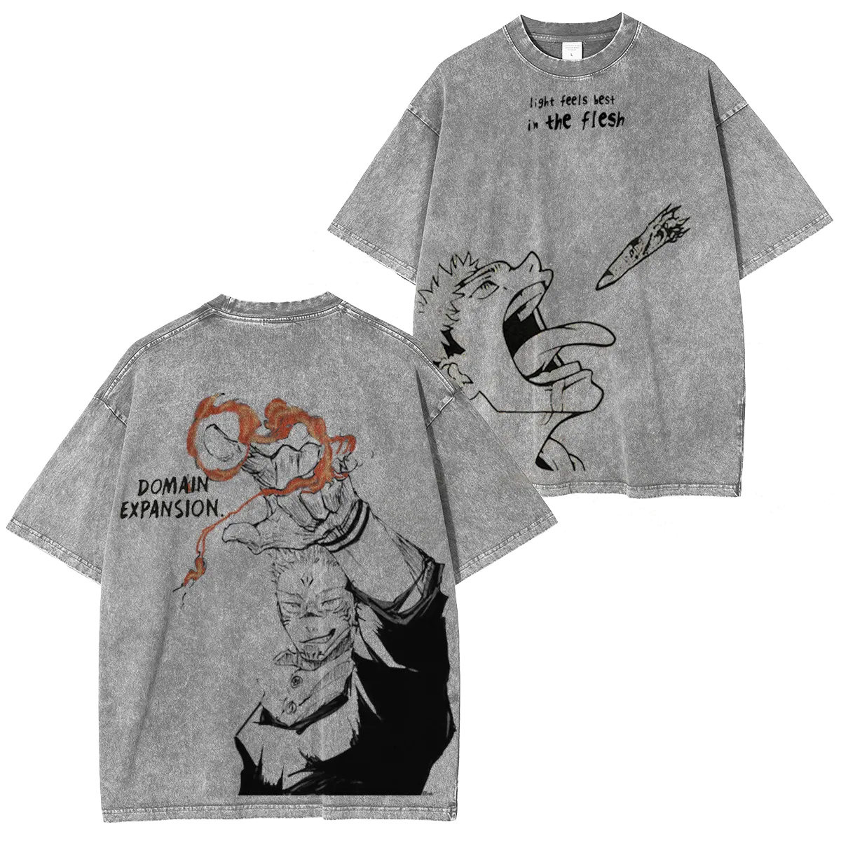 Yuji x Sukuna Vintage Washed T-shirt/Crewneck/Hoodie