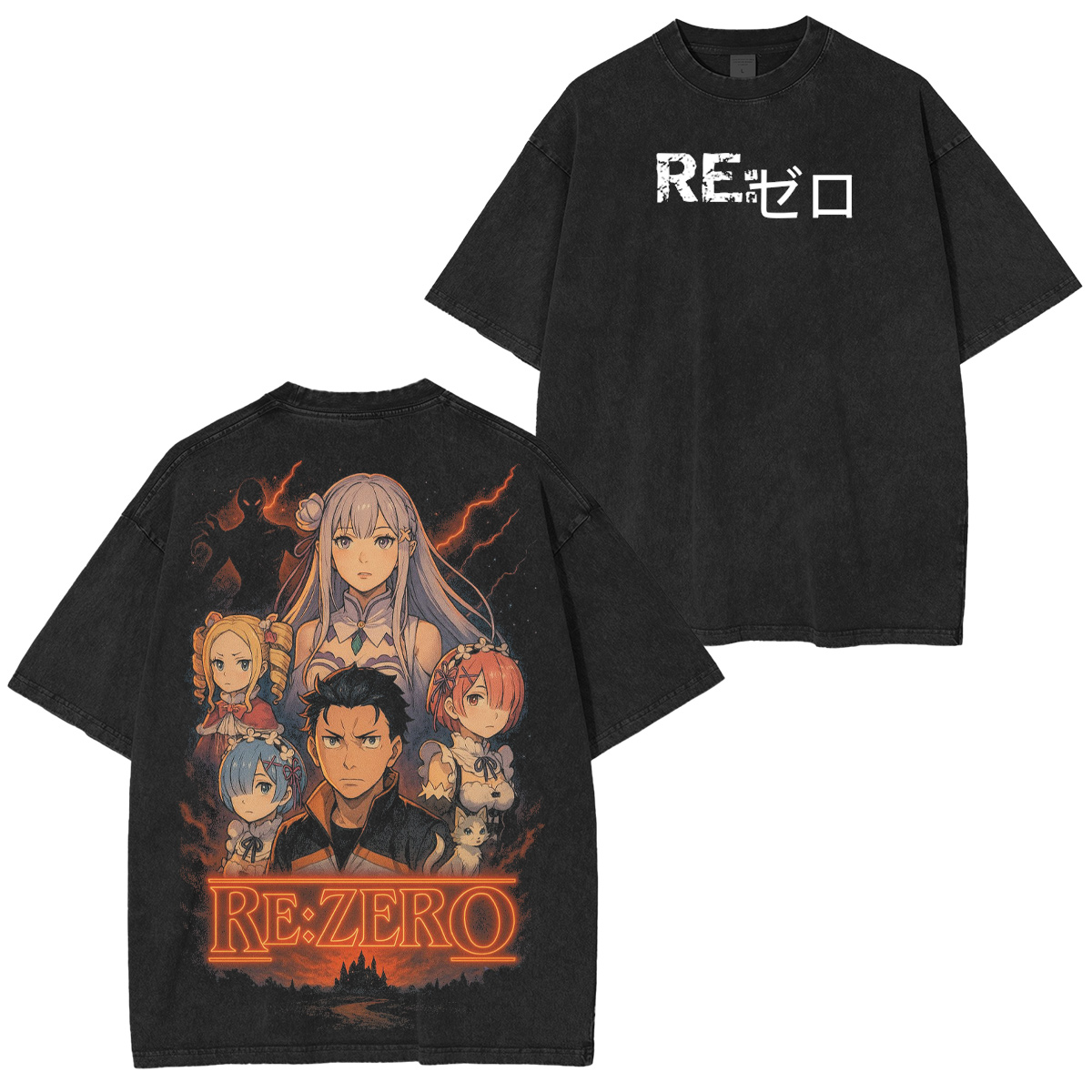 Re:ZERO World Washed T-shirt/Crewneck/Hoodie