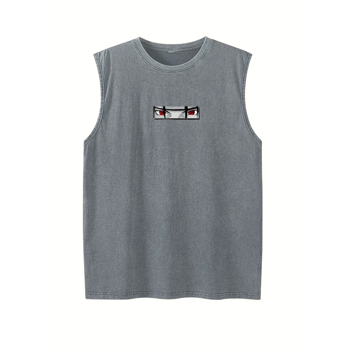Naruto Anime Double Printed Washed Tank Top